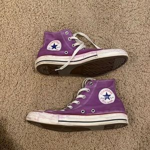 Dyed purple converse